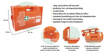 Erste-Hilfe-Koffer Gastro "PRO" für Betriebe nach der aktuellen DIN/EN 13169